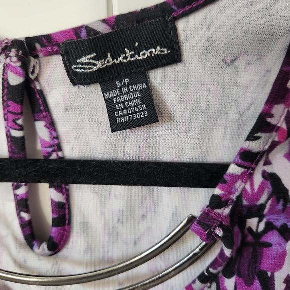 SEDUCTIONS Purple peplum shirt - Picture 6 of 7